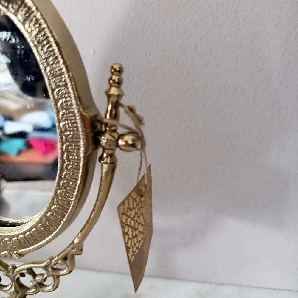 Elegant Gold Oval Vanity Mirror antique style